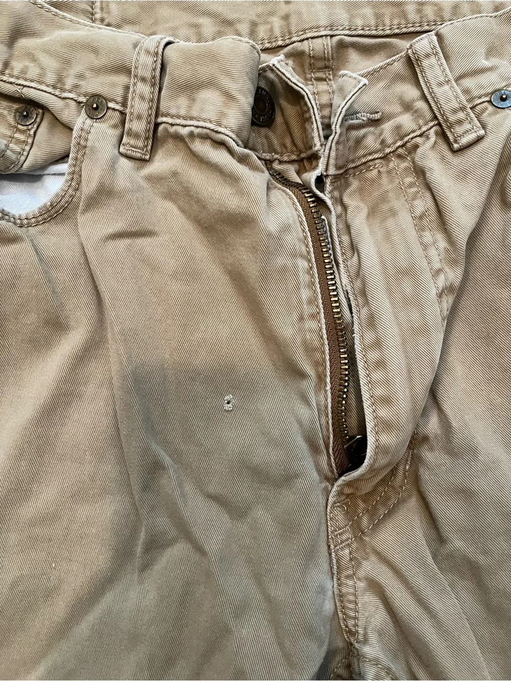 Men's Khaki Straight-Leg Pants